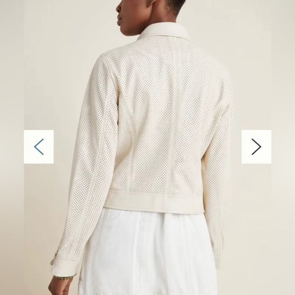 Anthropologie BLANKNYC Imelda Faux Leather Moto Jacket - Cream - Small - Picture 3 of 8